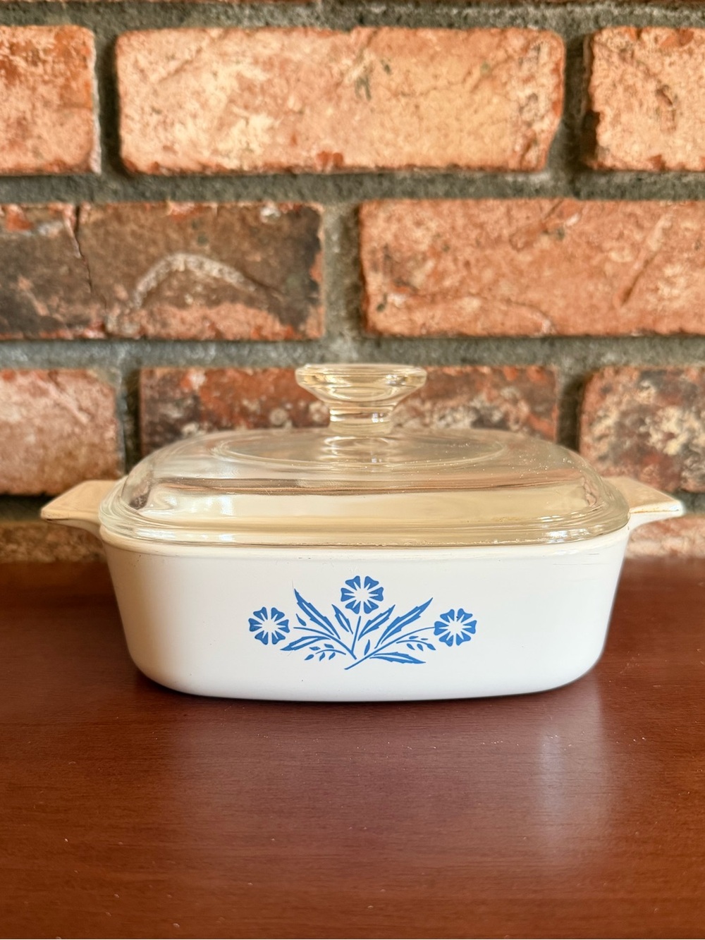 Vintage- Corning Ware Blue Cornflower Covered Casserole Dish